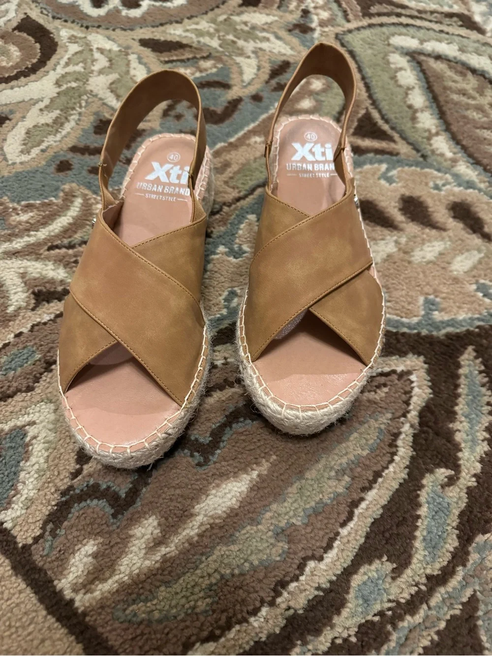 Xti Tan Crisscross Espadrille Slingback